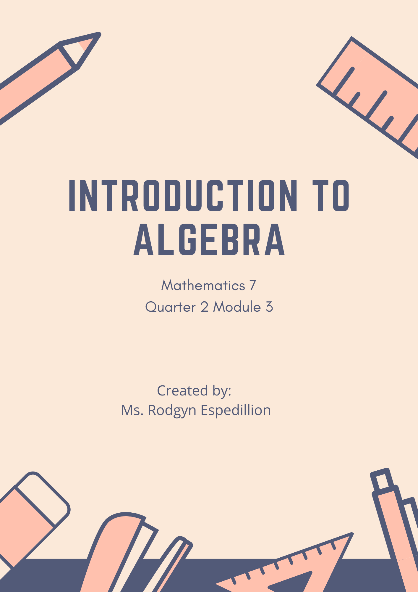 305380-Tala High School-Mathematics 7-Quarter 2-Module 3:Algebra