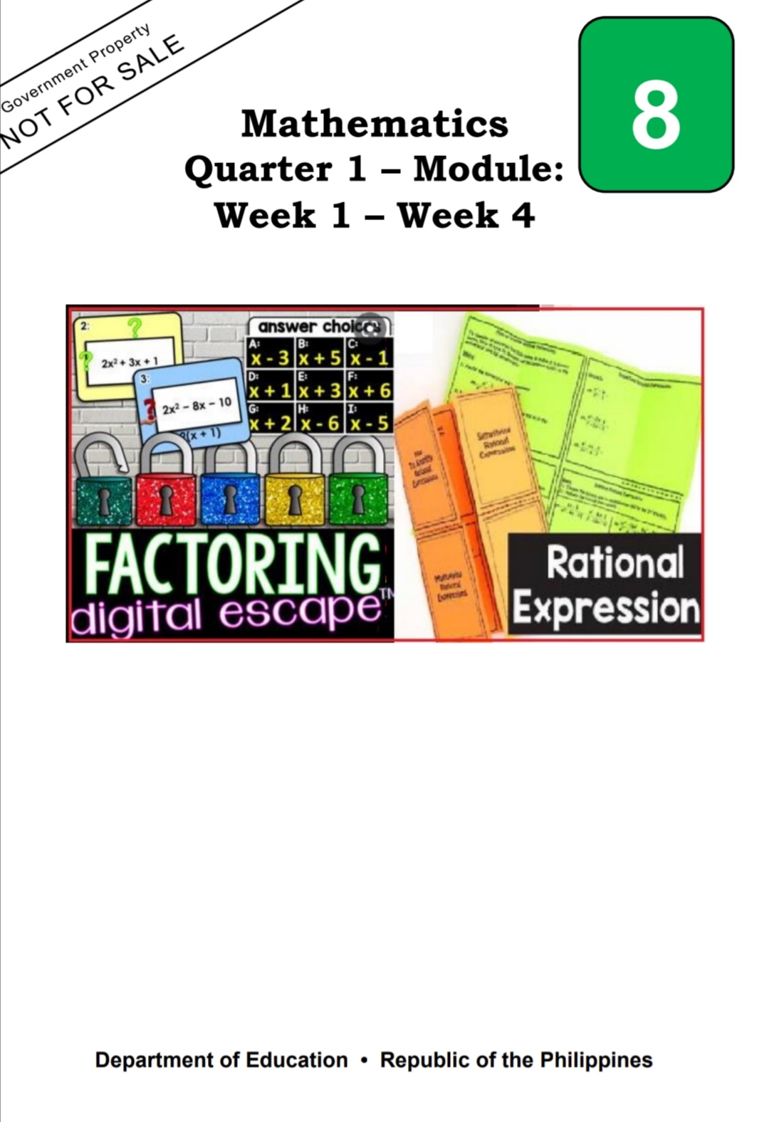 MATHEMATICS 8 Learning Modules and Activities