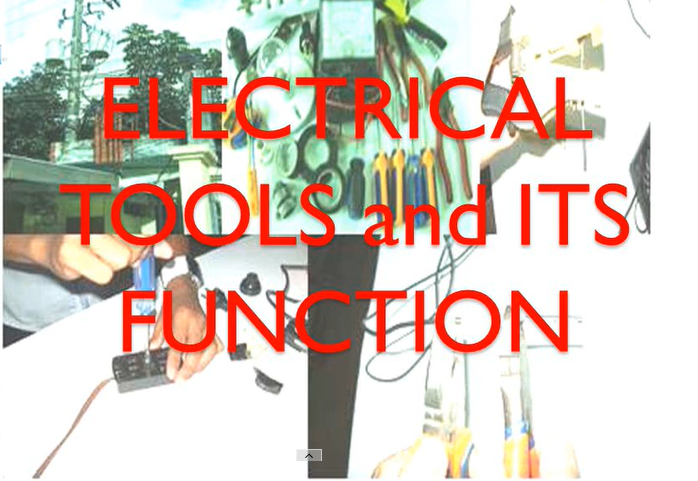 GRADE 8 ELECTRICAL TOOLS AND EQUIPMENT