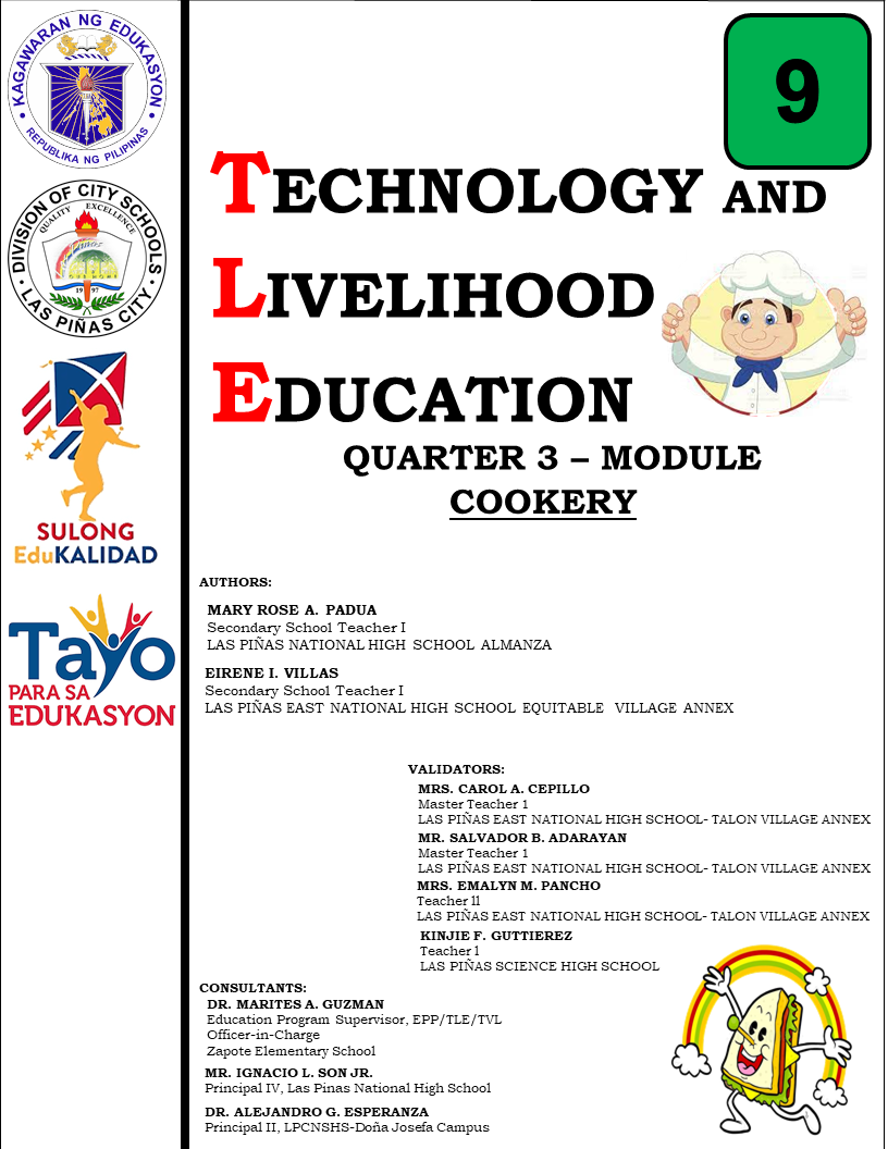 320306 Grade 9 Technology and Livelihood Education Cookery 